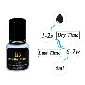 5ml Korea IB Infinite Plus Bond Glue Eyelash Extensions Glue Strong 1S Fast Drying False Lash Glue Retention 6-7 Weeks Original